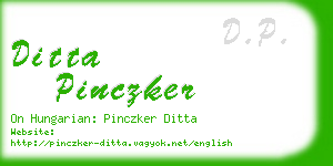 ditta pinczker business card